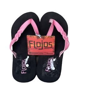 Flojos pink glitter flip-flops size 1 NEW
